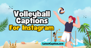 caption for volleyball player