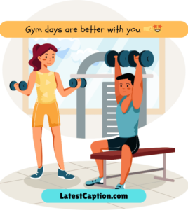 gym partner captions